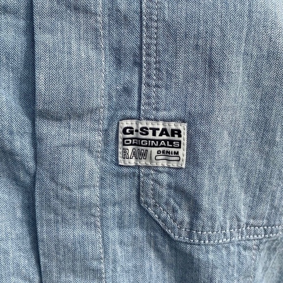 💋NWT G-STAR Raw Denim Utility Snap Organic Cotton Romper - Picture 12 of 15